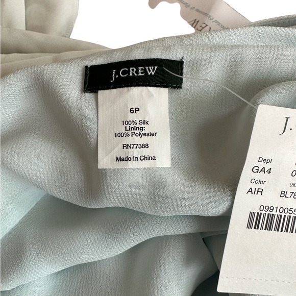 J.Crew Sophia Dress - Light Blue - Simple and Elegant - Tricotine 100% Silk - 6P - Picture 6 of 6